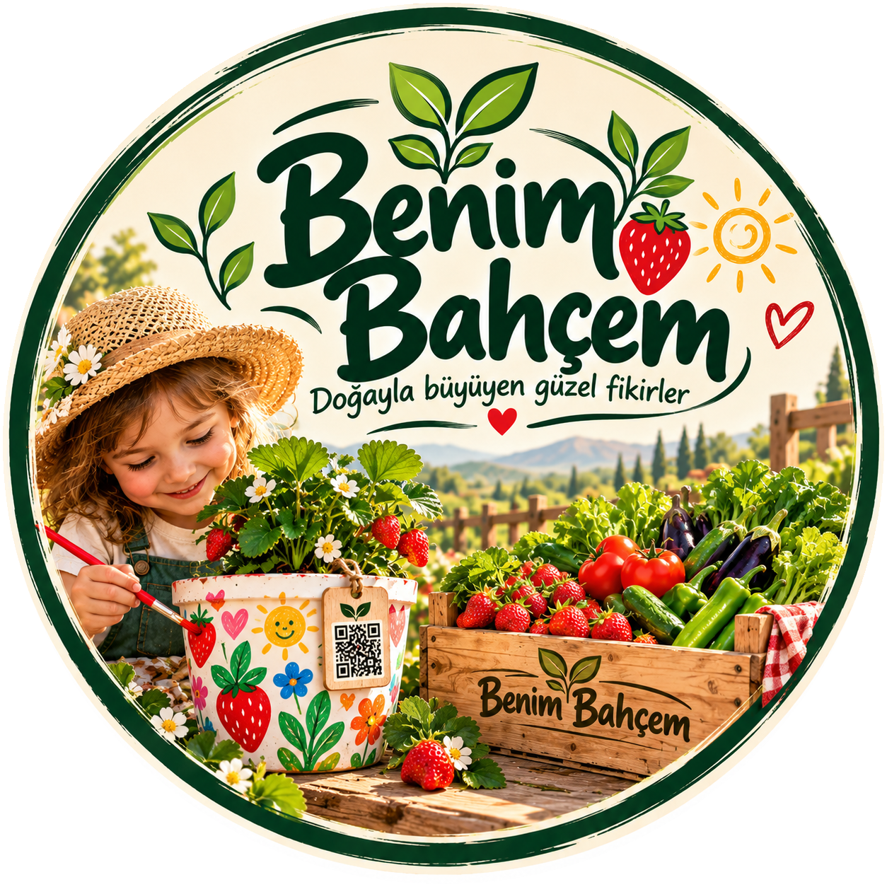 Benim Bahçem yuvarlak marka logosu